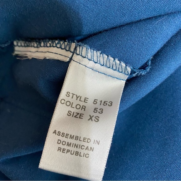 Aramark Uniform Unisex Teal Drawstring Scrubs Pants -XS - Picture 5 of 6